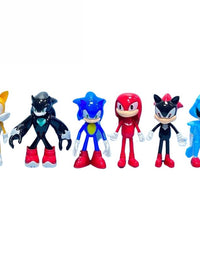 Sonic The Hedgehog Action Figure 6 Pcs Set For Kids
