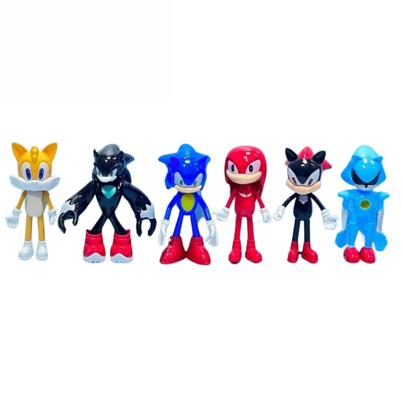 Sonic The Hedgehog Action Figure 6 Pcs Set For Kids