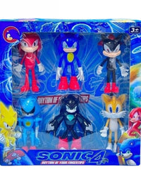 Sonic The Hedgehog Action Figure 6 Pcs Set For Kids
