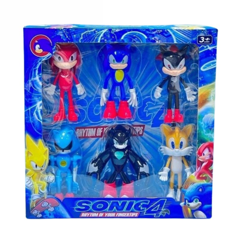 Sonic The Hedgehog Action Figure 6 Pcs Set For Kids