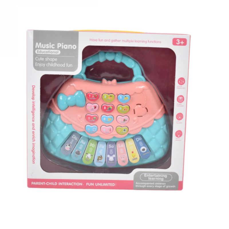 Handbag Musical piano Toy With Lights