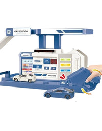 Vibration Car Gas Station Play Set Toy For Kids
