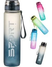 Sports Frosted Unbreakable Silicone Water Bottle With Straw

