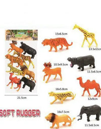 Jungle Animal Toy Set For Kids - 8 Pcs
