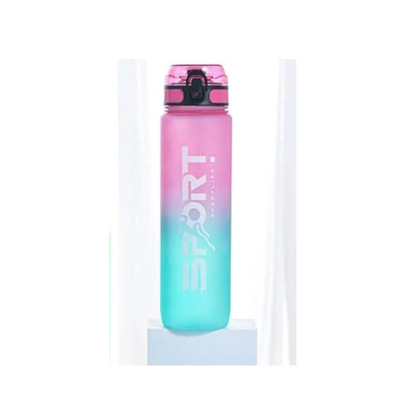 Sports Frosted Unbreakable Silicone Water Bottle With Straw
