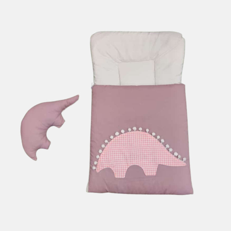 Stegosaurus Baby Carry Nest With Pillow (Pink)