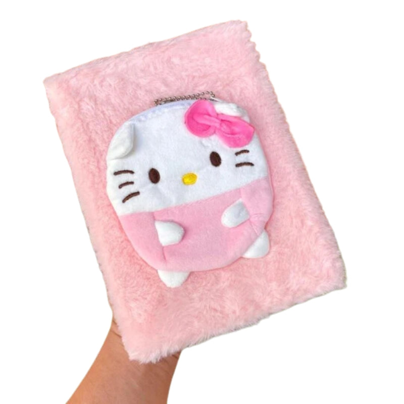 Kitty Fur Dairy With Pouch For Girls