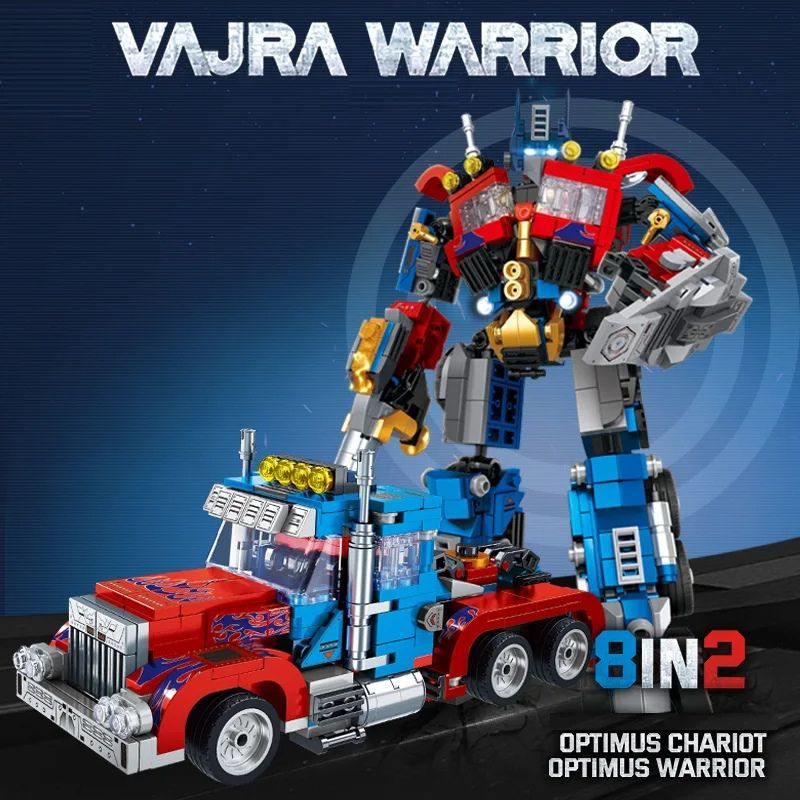 Lego Optimus Vajra Warrior 8 In 2 Building Blocks Set