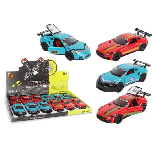 Popular 1:36 Die-Cast Pullback Model Car – 3-Door Opening Metal Toy Vehicle