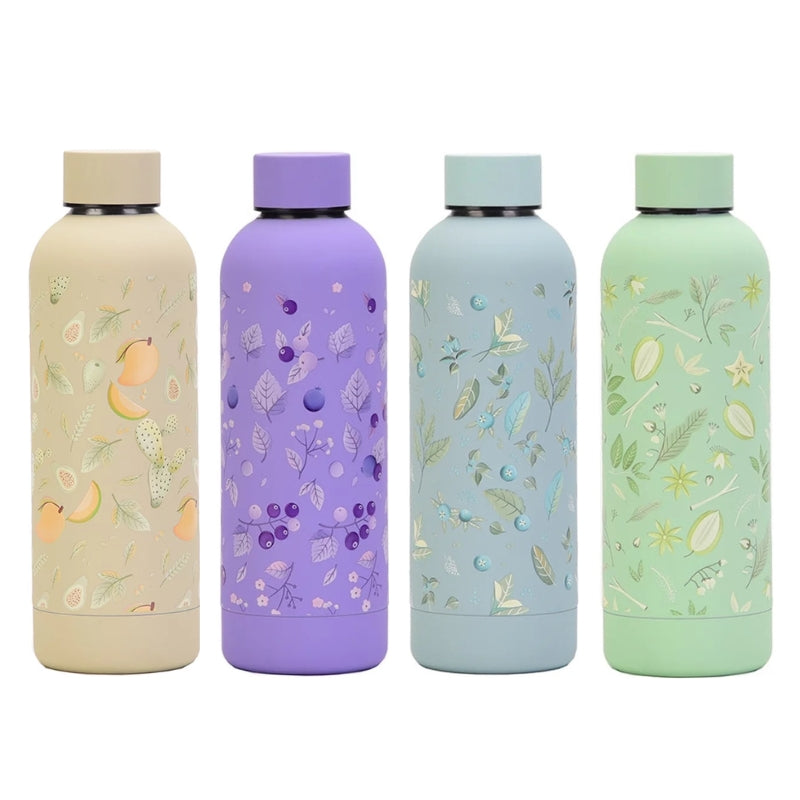 Solid Pastel Colored Printed Metal Water Bottle (HVB-035M)