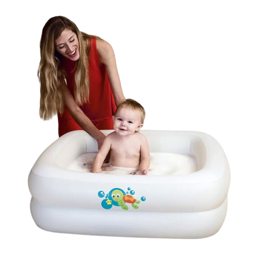 Bestway Baby Square Inflatable Bath Tub with Soft Bottom 34" x 34" x 10" (51116)