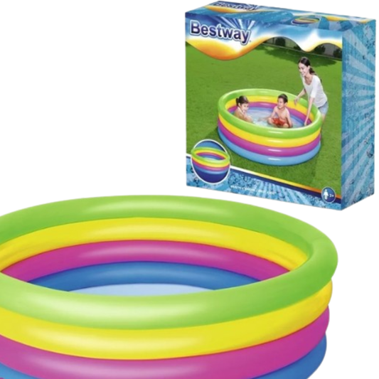 Bestway 4-Ring Colorful Summer Inflatable Pool 62" x 18" (51117)