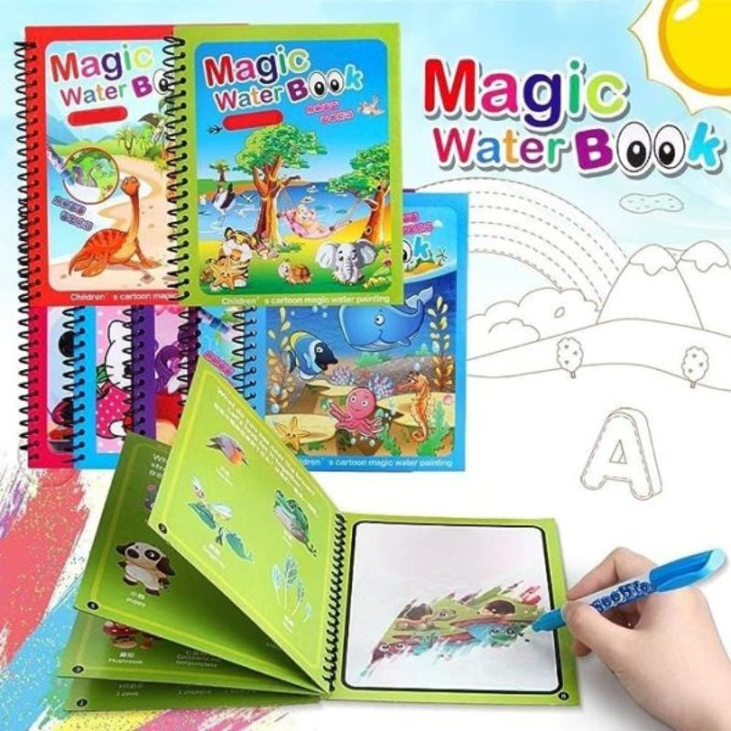 Magic Water Book Painting Drawing Coloring Board Book Doodle & Magic Water Pen