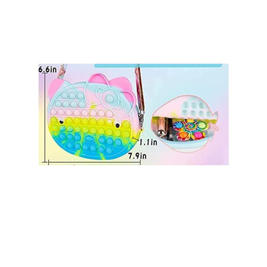 Pop It Toy Hand Bags Multi Colored