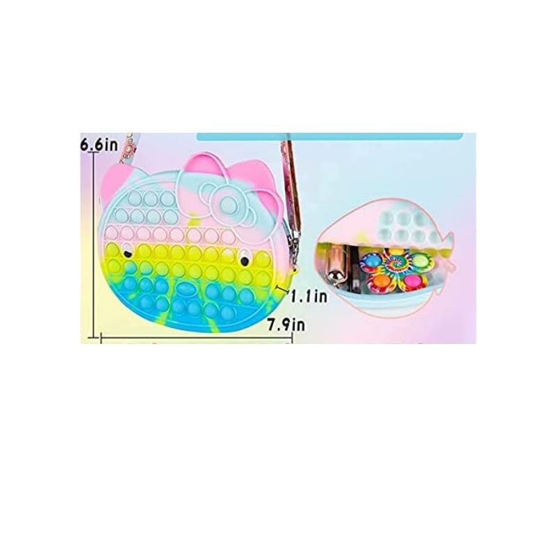 Pop It Toy Hand Bags Multi Colored