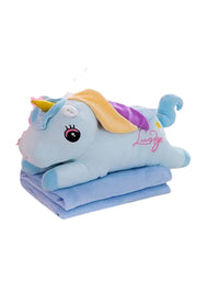 Soft Unicorn Designs Pillow with Blanket For Kids
