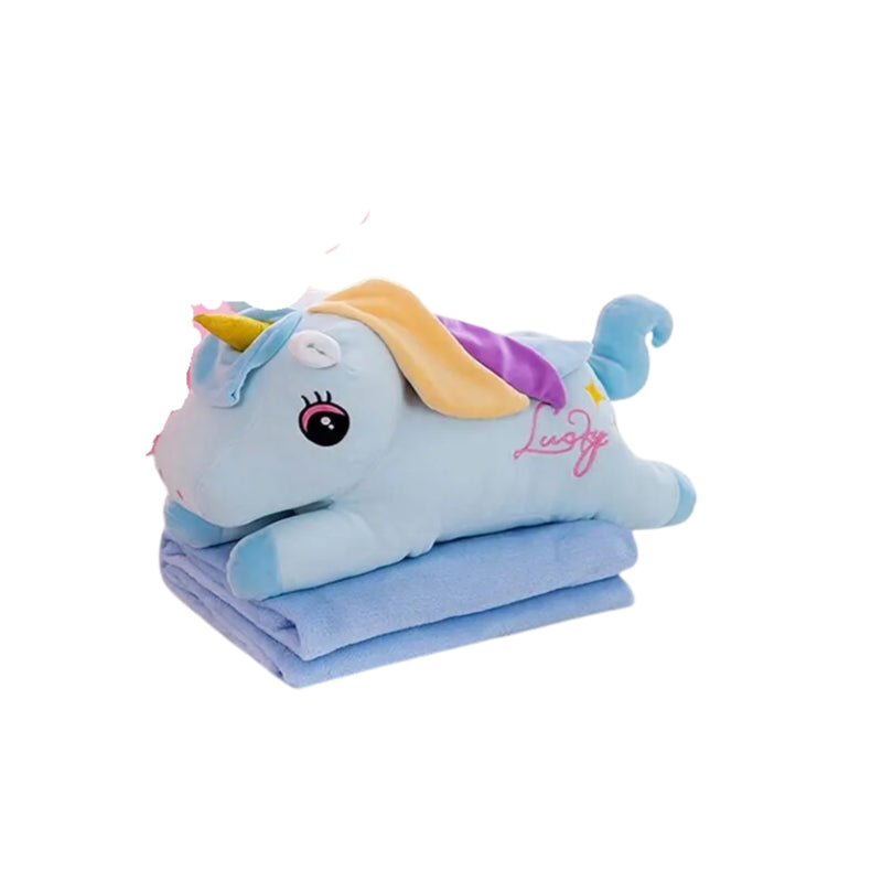 Soft Unicorn Designs Pillow with Blanket For Kids