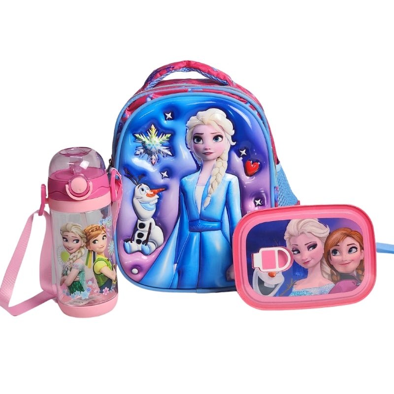 Frozen Themed School Lunch Deal For Kids (Lunch Bag/Box & Bottle)