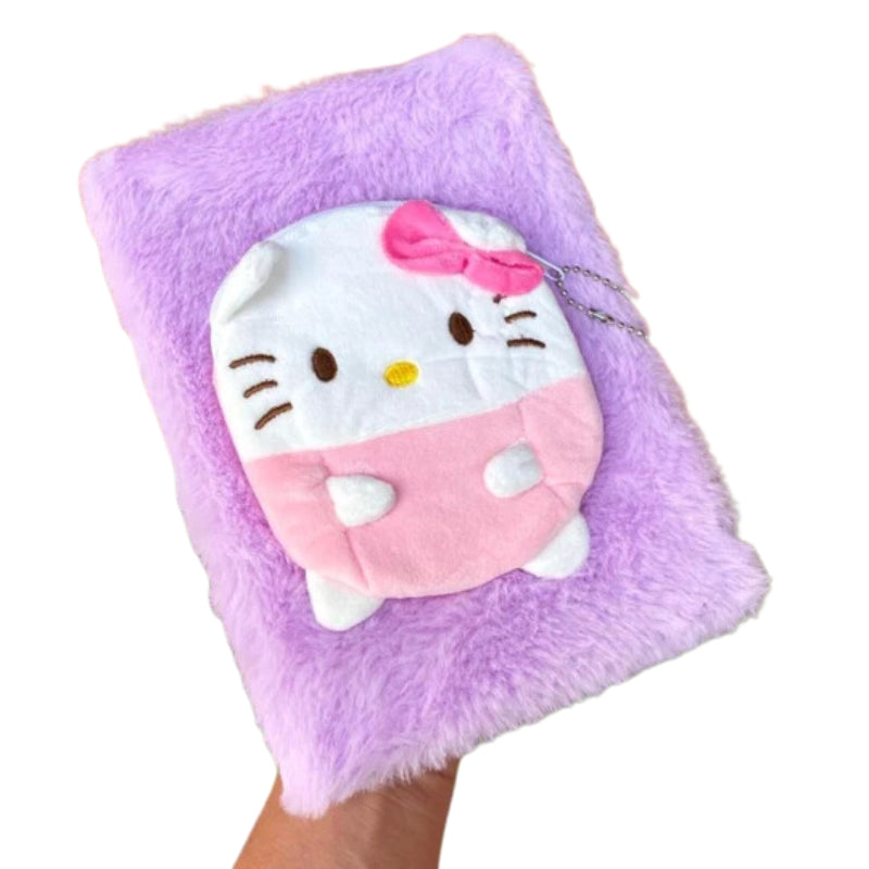 Kitty Fur Dairy With Pouch For Girls