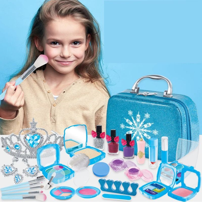 Glam Up Playtime Non-Toxic Kids Makeup Set With Stylish Cosmetic Bag