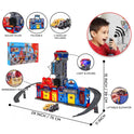 2 In 1 Police & Ambulance Car Track Set Toy For Kids