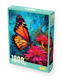 Jigsaw Butterfly Sniffing Flowers Puzzle-1000 Pcs
