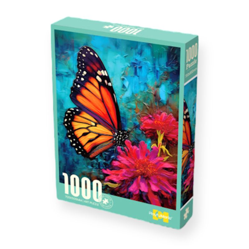 Jigsaw Butterfly Sniffing Flowers Puzzle-1000 Pcs