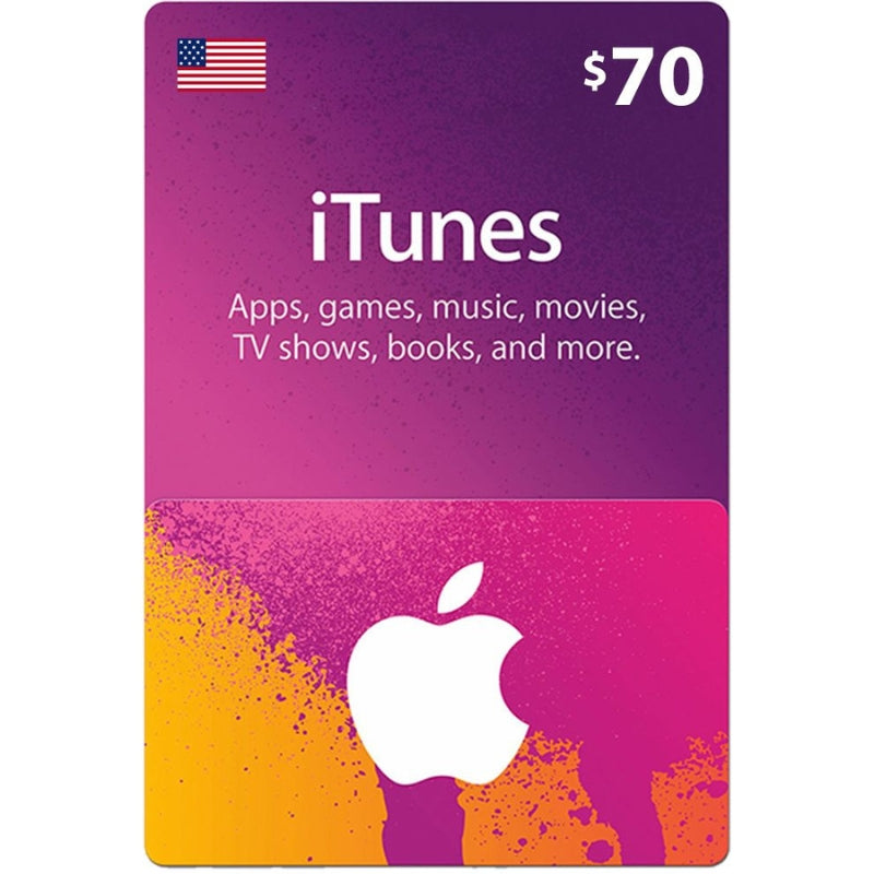 Apple iTunes Gift Card $70- Email Delivery