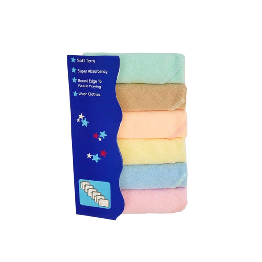 Baby Face Towels Pack of 6 (Multi-Color)