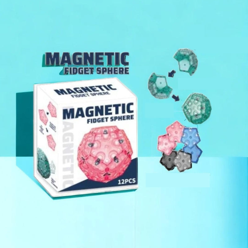 Pentagons Magnetic Fidget Sphere For Kids