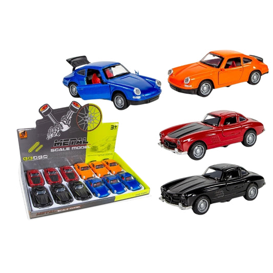 Metal Scale Vintage Car Model Set – Pack of 8 Assorted Die-Cast Vehicles
