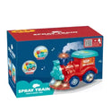 Electric Spray Cartoon Car Toy – Light, Sound, and 360° Universal Movement