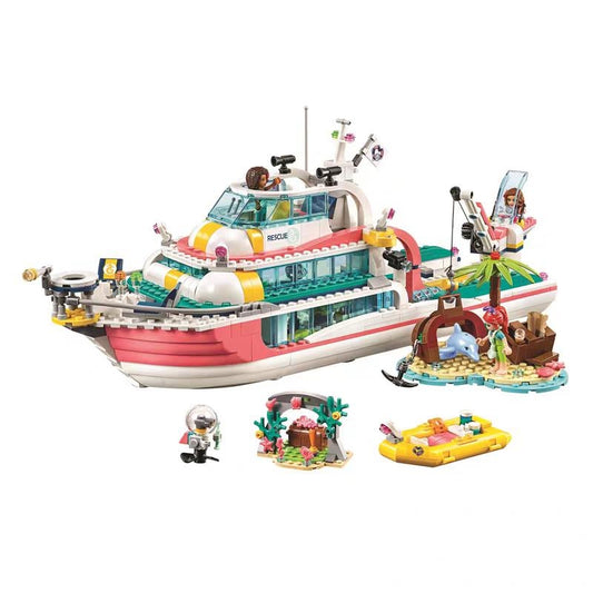 Friends Rescue Mission Boat Building Blocks Toy For Kids