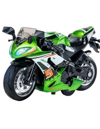 R1 Classic Diecast Pull Back Motorcycle Toy With Music & Light For Kids
