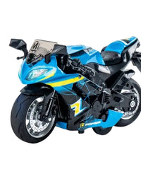 R1 Classic Diecast Pull Back Motorcycle Toy With Music & Light For Kids
