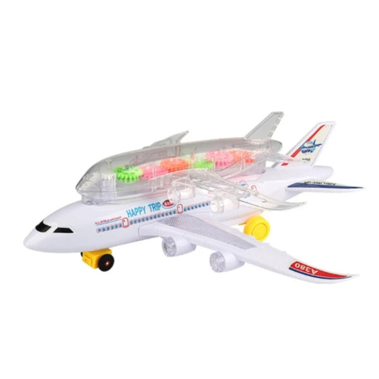 Electric Airplane Toy - Movable Model with Music and Light