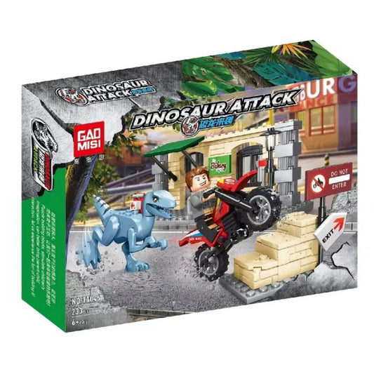 DINOSAUR ATTACK Model Assembly Toy Set Dino DINOSAUR ATTACK 233 Blocks Toy For Kids