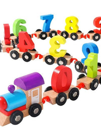 Wooden Number Train Toy Set For Babies
