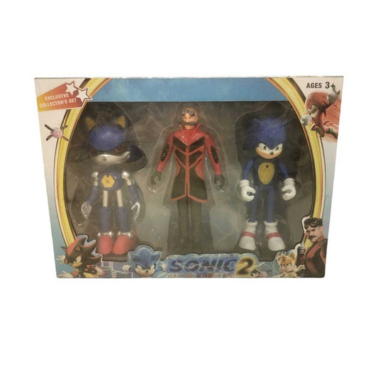 Sonic The Hedgehog Action Figures 3Pcs