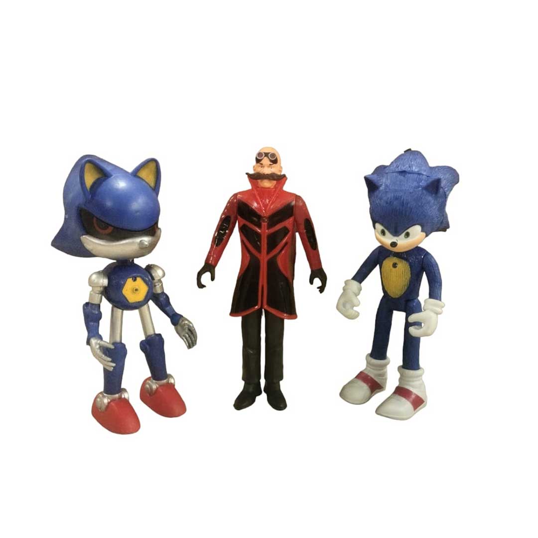 Sonic The Hedgehog Action Figures 3Pcs