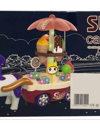 DIY Sweet Candy Cart With Light And Music Toy For Kids
