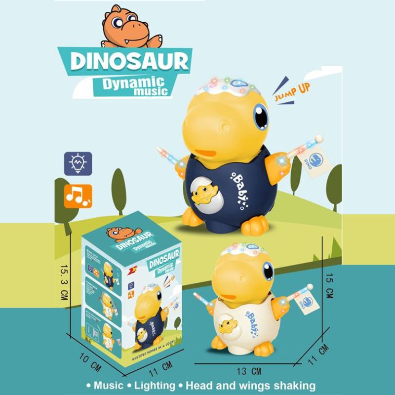 Musical Dinosaur Toy With Dynamic Lighting, Head And Wing Movements