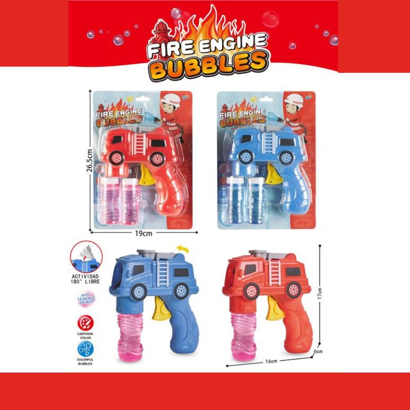 Fire Engine Bubble Gun Toy With Light And Sound