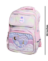 Honka Children's Horse School Bag Waterproof Lightweight Backpack - 16 Inches (2282) (Pink)
