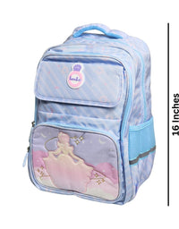 Honka Princess School Bag Waterproof Lightweight Backpack For Girls - 16 Inches (2282) (Blue)
