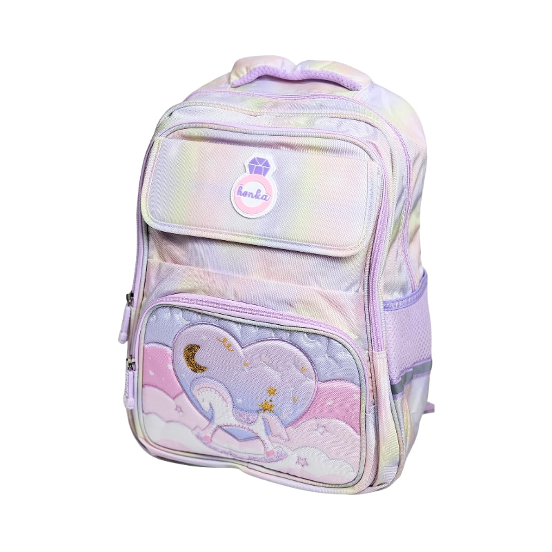 Honka Children's Horse School Bag Waterproof Lightweight Backpack - 16 Inches (2282) (Purple) (Deal)