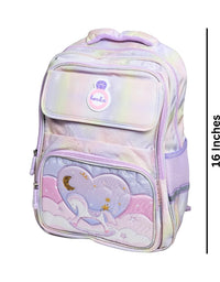 Honka Children's Horse School Bag Waterproof Lightweight Backpack - 16 Inches (2282) (Purple)
