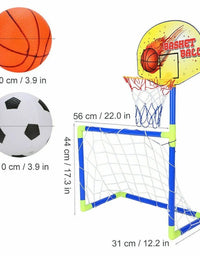 Portable 2 In 1 Football & Basketball Set For Kids
