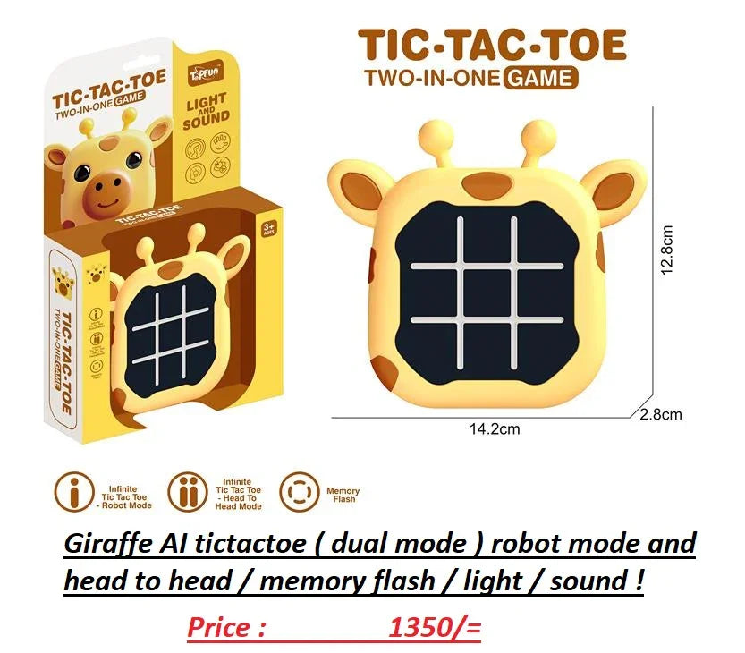 Giraffe Game Time! 2-in-1 Tic Tac Toe & Digital Fun for Kids