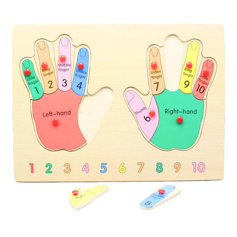 Wooden Hand Grip Jigsaw Puzzle Board – Fun & Educational Play for Kids